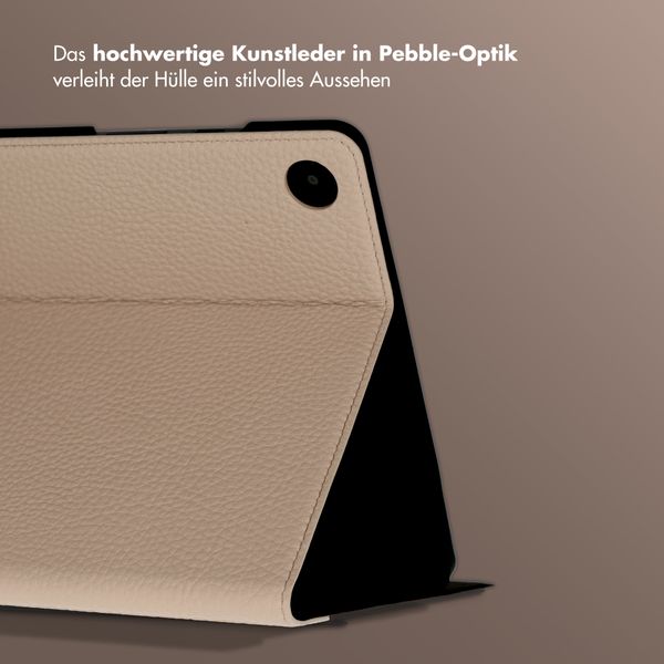 Selencia Riva Klapphülle Samsung Galaxy Tab A11 Plus - Beige