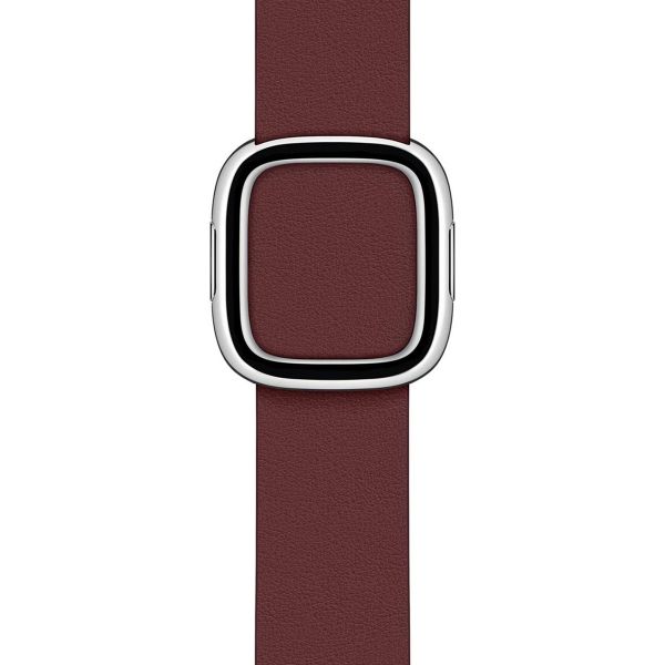 Apple Leather Band Modern Buckle für das  Apple Watch Series 1 t/m 9 / SE (38/40/41 mm) | Series 10 / 11 (42 mm) - Größe L - Garnet