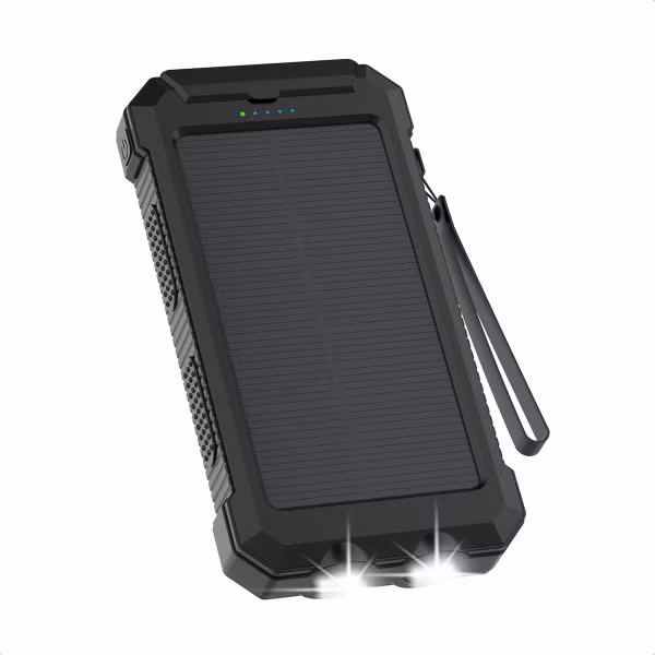imoshion Solar Powerbank mit Solarpanel – Schnellaufladung und Stromversorgung – 20.000 mAh – Schwarz