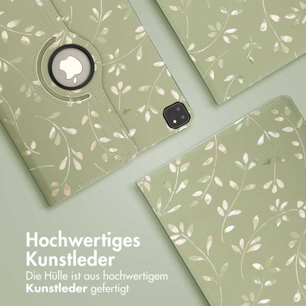 imoshion 360° drehbare Design Klapphülle Apple iPad Air 13 Zoll (2025) M3 / (2024) M2 - Green Flowers