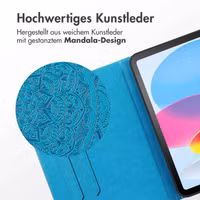 imoshion Mandala Klapphülle Apple iPad Air 11 Zoll (2025) M3 / (2024) M2 / Air 5 (2022) / Air 4 (2020) - Türkis