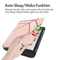 imoshion Design Slim Hard Case Sleepcover für das Kobo Clara Colour / Clara BW / Tolino Shine 5 / Shine Color - Pink Graphic