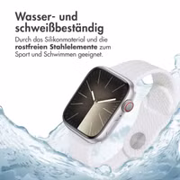 imoshion Geflochtenes Silikonarmband für das  Apple Watch Series 1 t/m 9 / SE (38/40/41 mm) | Series 10 / 11 (42 mm) - Weiß