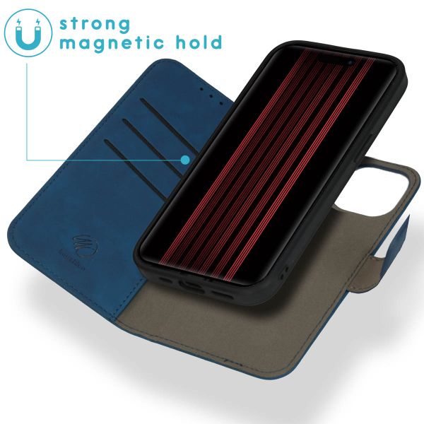 imoshion Entfernbare 2-1 Luxus Klapphülle Apple iPhone 15 - Blau
