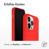 Accezz Liquid Silikoncase mit MagSafe für das iPhone 14 Pro Max - Rot