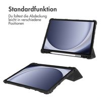 Accezz Rugged Trifold Klapphülle Samsung Galaxy Tab A9 Plus - Schwarz
