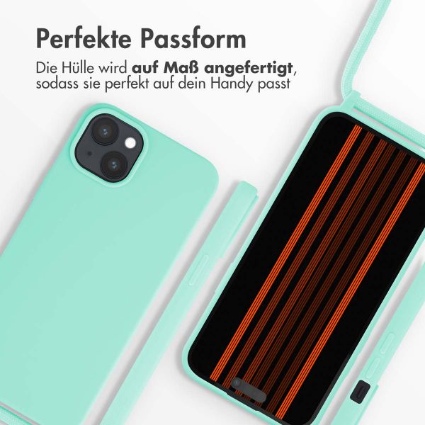 imoshion SilikonHülle mit Band Apple iPhone 15 Plus - Mintgrün