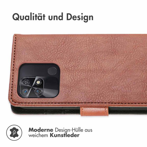 imoshion Luxuriöse Klapphülle Xiaomi Redmi 10C - Braun