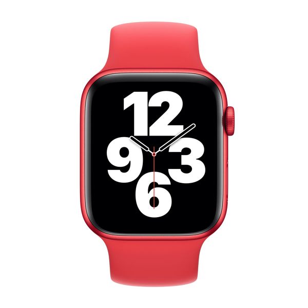Apple Silikon Solo Loop für das  Apple Watch | 38/40/41/42 mm - Größe 6 - (Product) Red