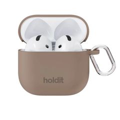 Holdit Solid Silicone Case Apple AirPods 4 - Mocha Brown