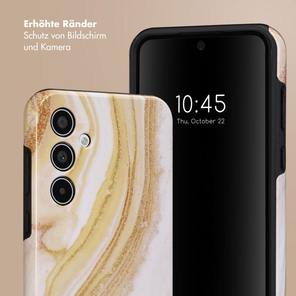 Selencia Vivid Tough Back Cover für das Samsung Galaxy A35 - Chic Marble Gold