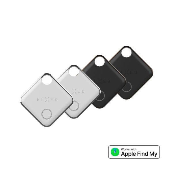 Fixed Tag - Bluetooth Tracker für iOS - 4 Pack - Schwarz / Weiß