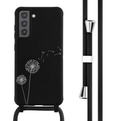 imoshion SilikonHülle design mit Band Samsung Galaxy S21 FE - Dandelion Black