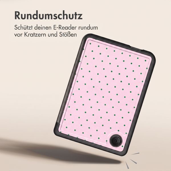 imoshion Design Klappbare Klapphülle Kobo Clara Colour / BW - Happy Dots