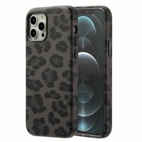 Selencia Sabi Backcover Leopardenmuster mit MagSafe Apple iPhone 12 (Pro) - Midnight Black