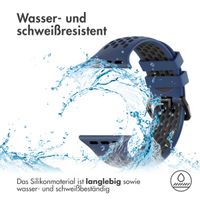 imoshion Silikonsportarmband Buckle für das Apple Watch Series 1 bis 11 / SE / Ultra (44/45/46/49 mm) - Blau / Schwarz