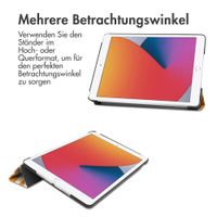 imoshion Design Trifold Klapphülle für das iPad 7 (2019) / iPad 8 (2020) / iPad 9 (2021) 10.2 inch - Orange Flower Connect