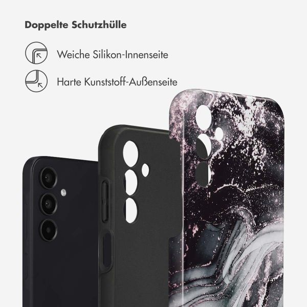 Selencia Vivid Back Cover Samsung Galaxy A15 (5G/4G) - Chic Marble Black