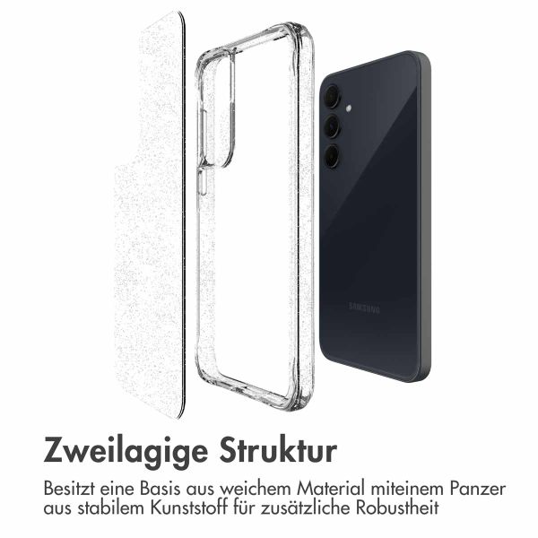 imoshion Klare Glitter Backcover Samsung Galaxy A55 - Silber