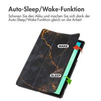 imoshion Design Trifold Klaphülle Samsung Galaxy Tab A11 Plus - Black Marble