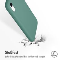 Accezz Liquid Silikoncase Apple iPhone Xr - Dunkelgrün