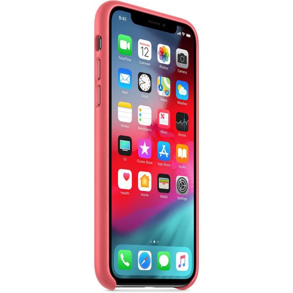 Apple Leder-Case Peony Pink für das iPhone Xs