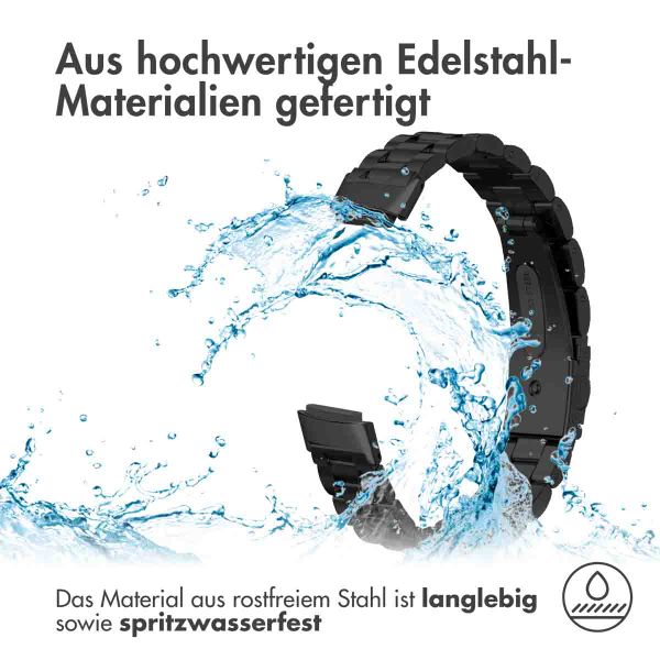 imoshion Edelstahlarmband für das Fitbit Luxe - Schwarz