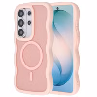 Selencia Wavy Backcover mit MagSafe Samsung Galaxy S26 Ultra - Soft Pink