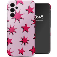 Selencia Vivid Back Cover Samsung Galaxy A15 (5G) - Stars Rubine Red Light Pink