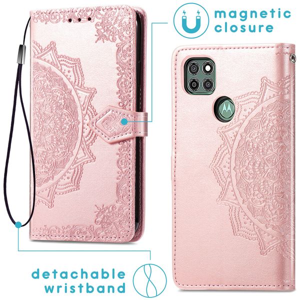 imoshion Mandala Klapphülle Motorola Moto G9 Power - Roségold