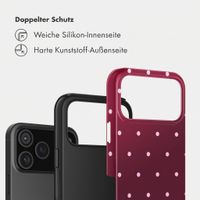 Selencia Vivid Back Cover Apple iPhone 17 Pro Max - Happy Dots Burgundy
