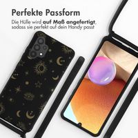 imoshion Silikonhülle design mit Band für das Samsung Galaxy A32 (4G) - Sky Black