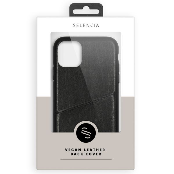Selencia Vayu Veganes Leder-Backcover Apple iPhone 12 (Pro) - Schwarz