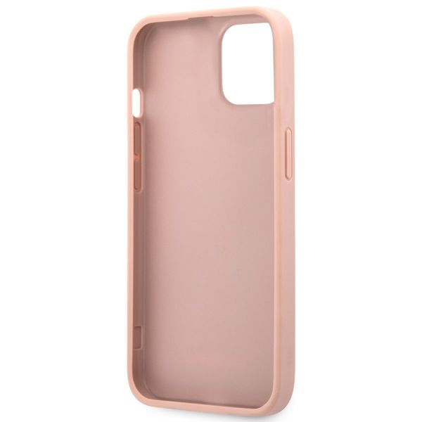 Guess 4G Metal Logo Saffiano Backcover Apple iPhone 13 - Rosa