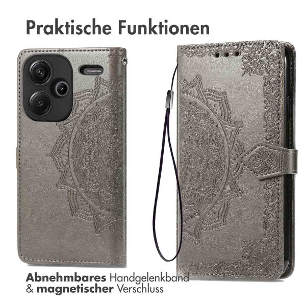 imoshion Mandala Klapphülle Xiaomi Redmi Note 13 Pro Plus (5G) - Grau