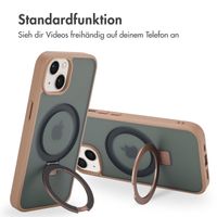 Accezz Ring Stand Backcover mit MagSafe Apple iPhone 14 - Braun
