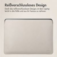 Accezz Leather Laptop Hülle Apple MacBook 16 Zoll - Laptop Sleeve - Beige