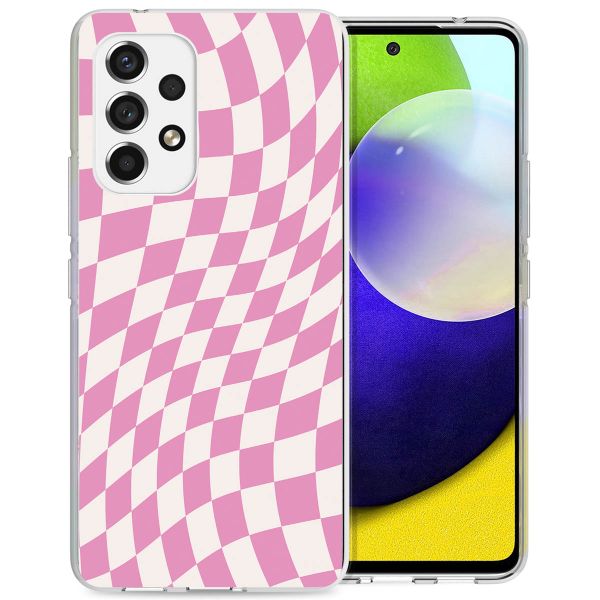 imoshion Design Hülle für das Samsung Galaxy A53 - Retro Pink Check