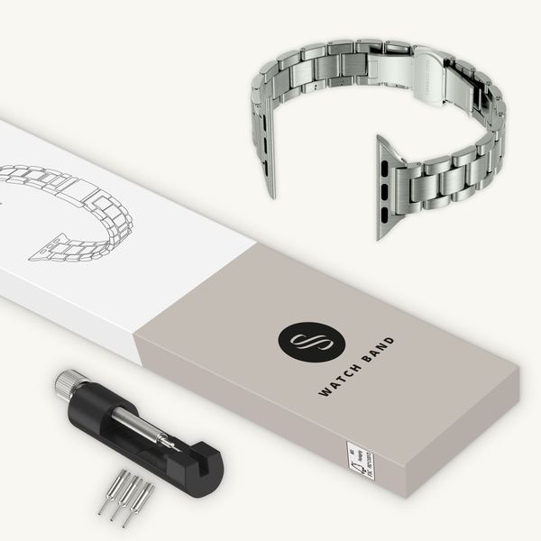Selencia Slim Stahlgliederarmband für Apple Watch | 38/40/41/42 mm - Silber