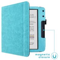 imoshion Vegan Leather Klapphülle für das Kobo Libra Colour - Hellblau