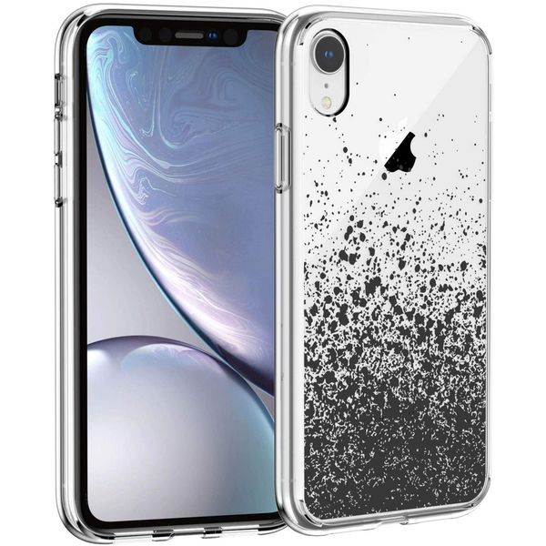 imoshion Design Hülle iPhone Xr - Spritzer - Schwarz