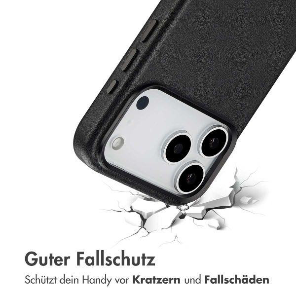 Accezz MagSafe Leather Backcover Apple iPhone 17 Pro Max - Onyx Black