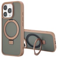 Accezz Ring Stand Backcover mit MagSafe für das Apple iPhone 16 Pro - Brown