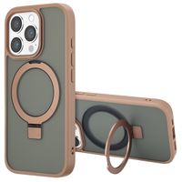 Accezz Ring Stand Backcover mit MagSafe für das iPhone 16 Pro - Brown