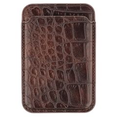 Selencia Croco Kartenhalter mit MagSafe - Choco Brown