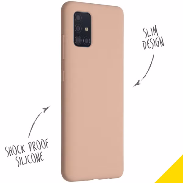 Accezz Liquid Silikoncase Rosa für das Samsung Galaxy A51