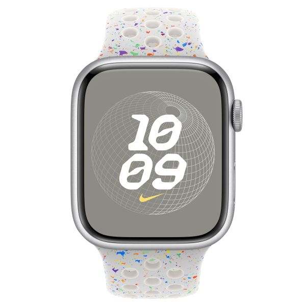 Apple Nike Sport Armband für das  Apple Watch Series 1 t/m 11 / SE / Ultra (44/45/46/49 mm) - Größe S/M - Pure Platinum