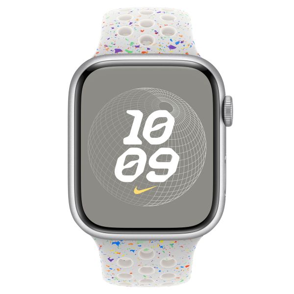 Apple Nike Sport Band für das Apple Watch Series 1 bis 10 / SE / Ultra (2) (44/45/46/49 mm) - Größe S/M - Pure Platinum