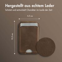 Accezz Vintage Leder MagSafe Kartenhalter mit Ständer - Rustic Brown