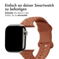 imoshion Silikonarmband Leopardenmuster für Apple Watch Series 1 - 9 / SE (38/40/41 mm) | Series 10 / 11 (42 mm) - Braun
